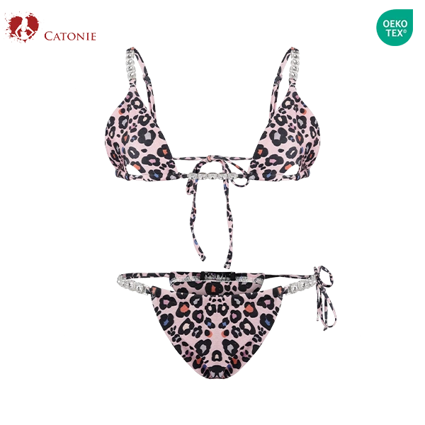 Pink Leopard Print Bikini manufacturers